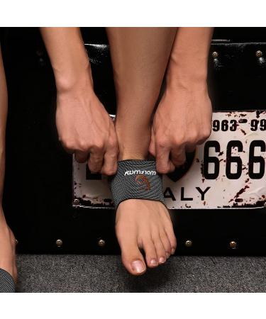 WOLFWAY Copper Arch Support for Foot Pain Relief - Plantar Fasciitis Braces Compression Socks for Men and Women - 1 Pair Black, One Size Fits All (Pack of 2) - Buy Online on GoSupps.com