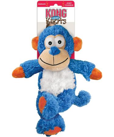 KONG Cross Knots Monkey Toy for Small/Medium Dogs - Internal Knotted Ropes, Minimal Stuffing - Multicolor - Buy Online on GoSupps.com