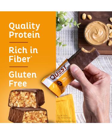 Quest Nutrition Crispy Chocolate Peanut Butter Hero Protein Bar 18g Protein 1g Sugar 3g Net Carb Gluten Free Keto Friendly 12 Count and Mini Cookies & Cream Protein Bars High Protein Low Carb Keto Friendly 14 Count - Buy Online on GoSupps.com