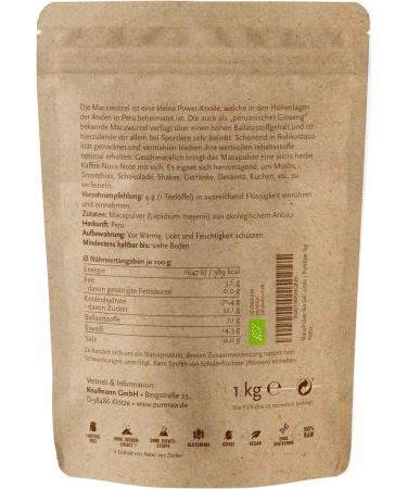 Organic Maca Powder Mix - Yellow Black Red & Purple | 100% Pure Raw Vegan Superfood for Smoothies | Pureeraw 1kg - Buy Online on GoSupps.com
