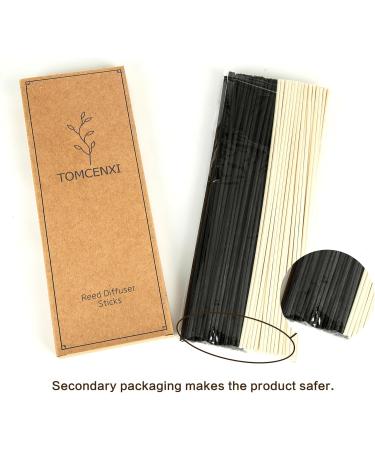 100 Pieces Reed Diffuser Sticks - 25cm Natural Rattan Aroma Diffuser Sticks for Essential Oils | Home & Office | Black & Natural Colors - Buy Online on GoSupps.com