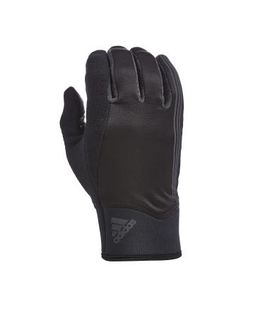 adidas Winter Performance Prime Glove with Honeycomb Matrix Palm for Grip and Touchscreen Conductivity Points - Multiple Styles Medium/Large Prime 2.5 (Black/Gray)