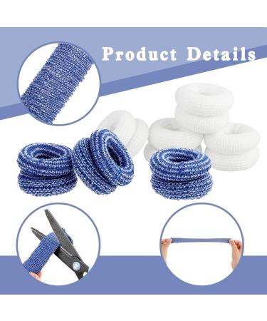 Finger Bandage Finger Roll Tubular Bandage Finger Cots Dressings - 40 Pcs, Blue & White - Protects Finger Tips from Sprains and Swelling - 9.3 * 1.2 Inch - Buy Online on GoSupps.com