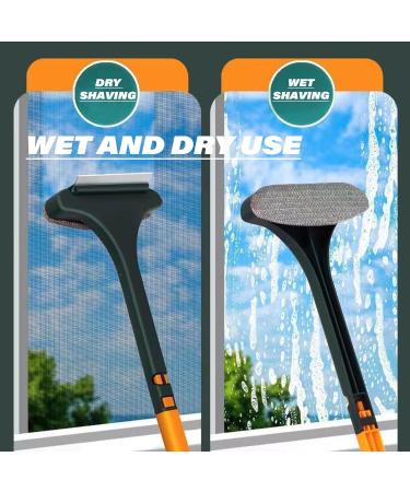 Realisticm 2 in 1 Mesh Cleaner Brush 2 in 1 Mesh Cleaner Brush Extendable Window Screen Cleaning Brush with Scraper Double Sided Wet and Dry Dual Purpose (2PCS-4) - Buy Online on GoSupps.com
