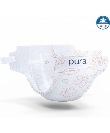 Pura Eco-Diapers Size 6 (XL 15+ kg) - 105 Organic Cotton Diapers EU Ecolabel Certified Monthly Box for Sensitive Skin 12-Hour Odorless Protection - Buy Online on GoSupps.com