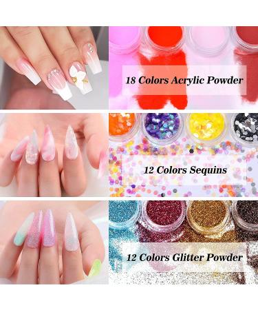 Professional Acrylic Nail Kit with Colorful Acrylic Powder and Liquid Monomer Set - Buy Online on GoSupps.com