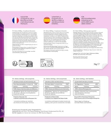 Biotin Hair Growth Supplement 12 000mcg 400 Vegan Tablets (13+ Month Supply) High Strength Vitamin B7 12000UG - Supports Skin & Hair Growth High Absorption Biotin Pills for Women & Men Nutravita - Buy Online on GoSupps.com