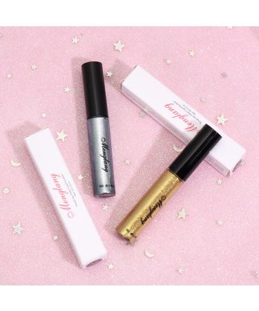 2021 Upgraded Liquid Glitter Eyeliner Set - Metallic Shimmer & Long Lasting Waterproof Formula in Gold - Buy Online on GoSupps.com