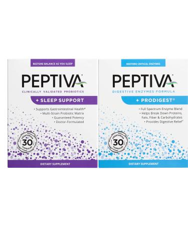 Peptiva Clinically Validated Probiotics + Sleep Support 30 Vegetarian Capsules