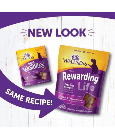 Wellness Wellbites Grain-Free Soft Dog Treats - Chicken & Venison, 6 oz - Buy Online on GoSupps.com