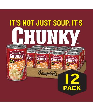 Campbell's Chunky Creamy Chicken & Dumplings Soup 18.8 oz Can (12 Pack) - Buy Online on GoSupps.com