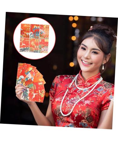 ABOOFAN 36 Pcs Trendy Red Envelope Lucky Money Envelopes Chinese Red Packets Chinese Festival Red Envelopes Chinese Red Envelope Wallet 2023 Year Red Envelope Lunar Calendar Paper Bronzing - Buy Online on GoSupps.com