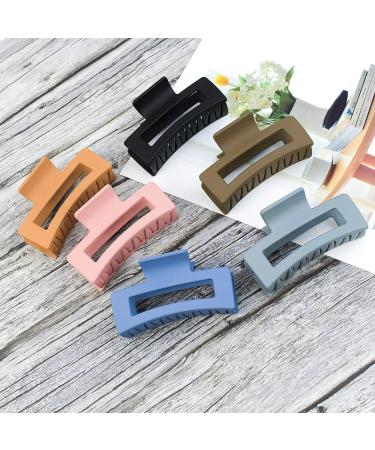 6 Pack Non-Slip Medium Hair Claw Clips - Strong Hold Hair Jaw Clips for Thin to Thick Hair - 3.5 Inch Square Claw Clips - Ideal for Fine and Long Hair (6 Colors) - Buy Online on GoSupps.com
