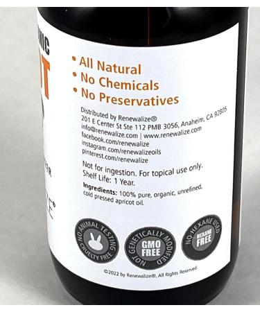 Organic Apricot Kernel Oil MOISTURIZER - in Large 4 oz Dark Glass Bottle with Dropper 100% Pure and Unrefined | an Essential Aromatherapy Skin Massage Oil for Body Hands & Feet - Buy Online on GoSupps.com