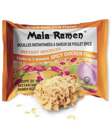Club Supreme Mala Ramen Instant Noodle - Spicy Chicken Noodles 85G - Cooks In 3 Minutes White