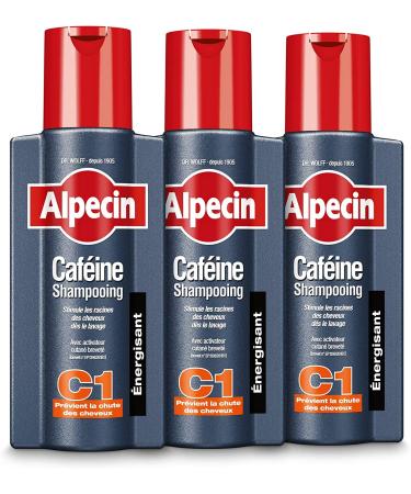 Alpecin Caffeine Shampoo C1 3x 250ml | Anti hair loss shampoo for men | Hair treatment baldness | Alpecin caffeine shampoo hair loss for men