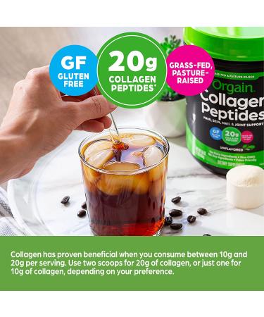 Orgain Collagen Peptides Protein Powder - 1 lb | Boost Skin, Hair & Joint Health - Buy Online on GoSupps.com