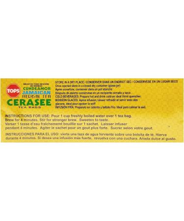 Tops Jamaican Cerasee Herbal Tea 33.6gr (24 Tea Bags) - Pack of 3 - Buy Online on GoSupps.com