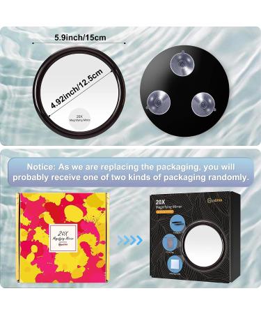 MIYADIVA 20X Travel Magnifying Makeup Mirror | 6 Inch Vanity Mirror with Suction Cups | Portable for Home/Hotel | Black | Ideal Gift for Women - Buy Online on GoSupps.com