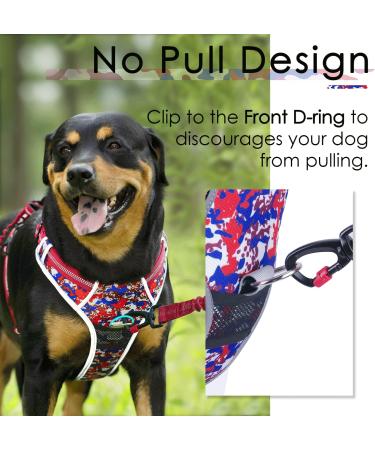 ThinkPet No-Pull Dog Harness | Breathable Adjustable Harness for Small Medium & Large Dogs | Safe & Reflective Running Harness - Red (1 Pack) - Buy Online on GoSupps.com