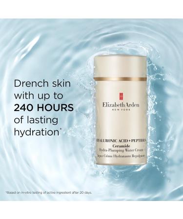 Elizabeth Arden Hyaluronic Acid + Peptides Ceramide Hydra-Plumping Water Cream Lightweight Gel Texture Deeply Hydrating + Firming Moisturizer 1.7 oz - Buy Online on GoSupps.com