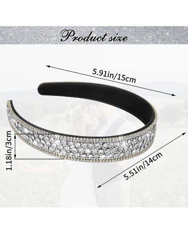 Sibba Rhinestone Wide Hair Band - Bridal Wedding Fashion Headpiece - Buy Online on GoSupps.com