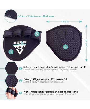PULLUP & DIP Neoprene Grip Pads: The Ultimate Lifting Grips for Weightlifting, Calisthenics & Powerlifting - Say Goodbye to Sweaty Gym Gloves! - Buy Online on GoSupps.com