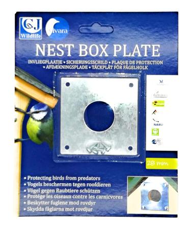 CJ Wildbird Foods Limited CJ Nest-Box Plate 28mm metal