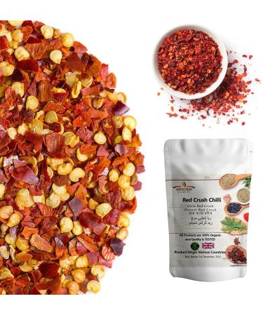 Organic Dried Red Hot Chilli Flakes - BBQ Rub Seasoning - 1kg - Buy Online on GoSupps.com