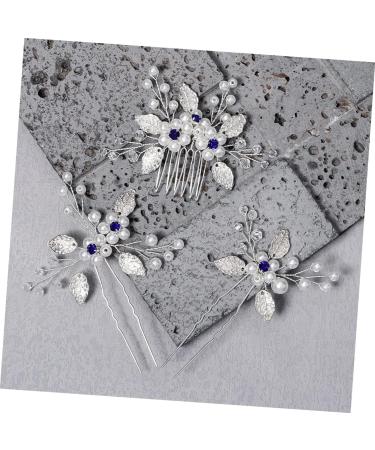 Beaupretty 4 Sets bridal wedding comb Bride Headdress Rhinestone Flower Hairpin Leaf Bride Wedding Comb Leaf Hair Comb green accessories green hair accessories bridesmaid abs flowers Hanfu - Buy Online on GoSupps.com