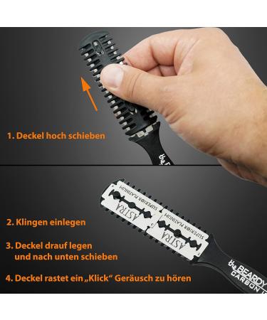 Buy Beardy Bro XXL Carbon Bart Effilier Knife | Perfect for Thinning Hair & Shaping Beards - Ships Worldwide - Buy Online on GoSupps.com