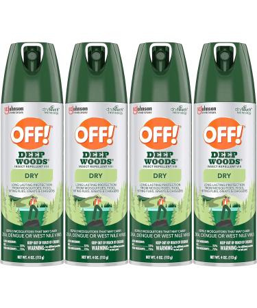 OFF! Deep Woods Insect Repellent Aerosol, Dry, Non-Greasy Formula, Bug Spray with Long Lasting Protection from Mosquitoes, 4 oz (Pack of 4) - Buy Online on GoSupps.com
