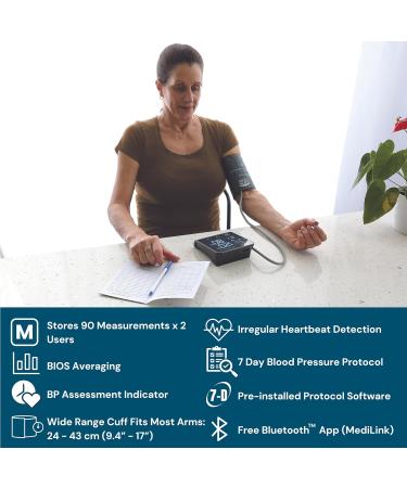 BIOS Diagnostics Blood Pressure Monitor #1 Canadian Blood Pressure Manufacturer* 2 Users 90 Memory BIOS Averaging Detects Irregular Heartbeat Jumbo Backlit LCD Display 7 Day Measurement Software - Buy Online on GoSupps.com