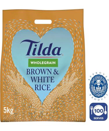 Tilda Easy Cook Brown and White Rice - 1x5kg - Buy Online on GoSupps.com