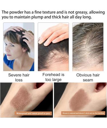 Instantly Hairline Powder Hair Root Dye Fill Forehead Root Concealer Instantly Conceals Hair Windproof Sweat-Proof Hair Touch-Up for Natural Looking 27.5g Dark Brown - Buy Online on GoSupps.com