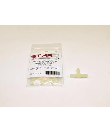 Fitting Connector Barb Plastic 1/8 X 1/8 X 1/16 - Dental Kit 10 Pcs | International Shipping Available - Buy Online on GoSupps.com