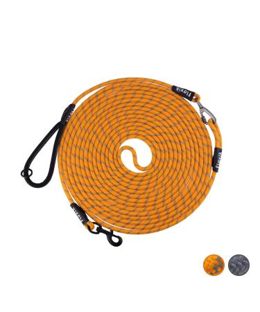 Floxic tow lines for dogs |5m 10m 15m 20m orange |Reflecting Touline with removable hand loop |Also ideal as training lines for puppies 10m orange - Buy Online on GoSupps.com