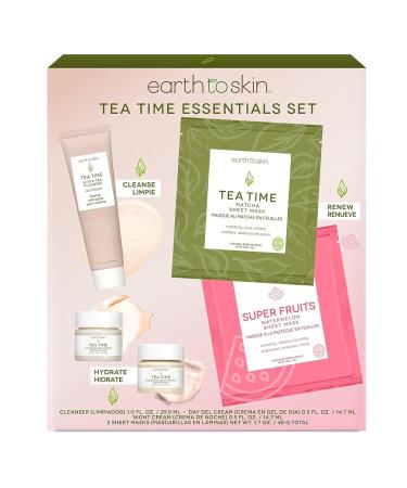 Shop Earth To Skin Tea Time Essentials Set - Natural Skincare for Glowing Skin | International Shipping Available - Buy Online on GoSupps.com