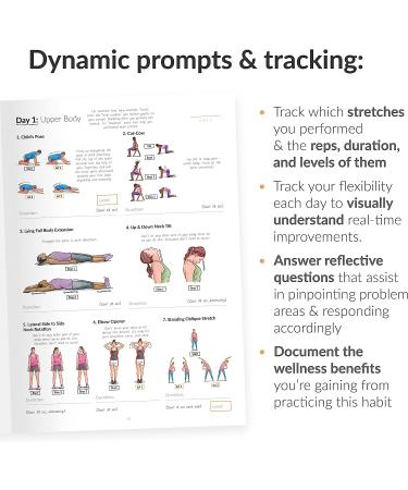 Stretching Sidekick Journal: 66 Guided Routines for Flexibility & Energy | Habit Nest - Buy Online on GoSupps.com