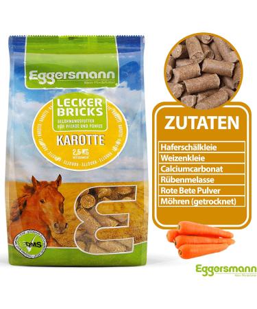 Eggersmann Raspberry Treats for Horses & Ponies - 2.5 kg Bricks | Gourmet Carrot Flavor - International Shipping Available - Buy Online on GoSupps.com