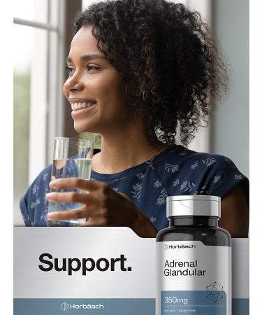 Raw Adrenal Glandular 350mg | 90 Capsules Non-GMO Gluten Free | Horbaach Supplement - Buy Online on GoSupps.com