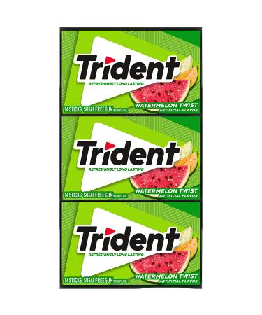 Trident Watermelon Twist Sugar-Free Gum - 12 Packs, 14 Count per Pack - Buy Online on GoSupps.com