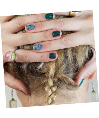 Healeved 12 Sheets Coloring Exercise Book Nail Drawing Nail Art Stamping Plates Nail Art Training Practice Nail Cards Nail Art Practice Line Clipper Grippers Paper Seal Manicure White - Buy Online on GoSupps.com