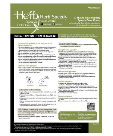 Herb Speedy Color Cream - Natural Black - Buy Online on GoSupps.com