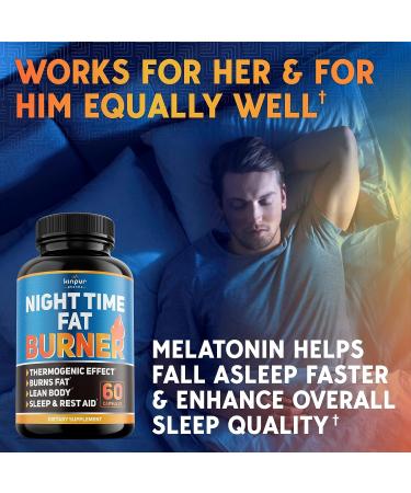 Kinpur Pharma Night Time Fat Burner - 120 Caps - Weight Loss Supplement for Men & Women - Appetite Suppressant, Energy Booster - Natural Plant Extract - Buy Online on GoSupps.com