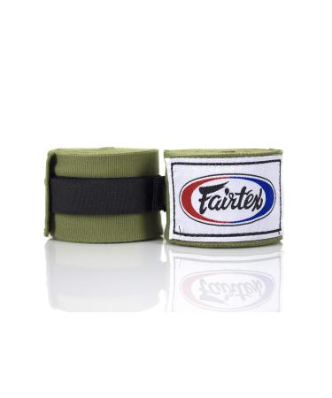Fairtex HW2 Elastic Cotton Handwraps, 120' and 180" Full Length Hand Wraps-Many Colors 180" Olive Green