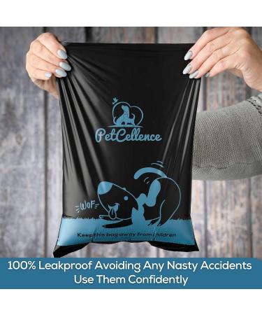PetCellence Biodegradable Dog Poo Bags - 330 Poop Bags / 22 Rolls - Cornstarch Blend Extra Thick & Strong 100% Leak Proof with Poo Bag Dispenser Black 330 count (Pack of 1) - Buy Online on GoSupps.com