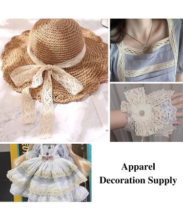 Vintage Beige Lace Trim Roll - 54 Yards for Sewing, Crochet & DIY Crafts - Buy Online on GoSupps.com