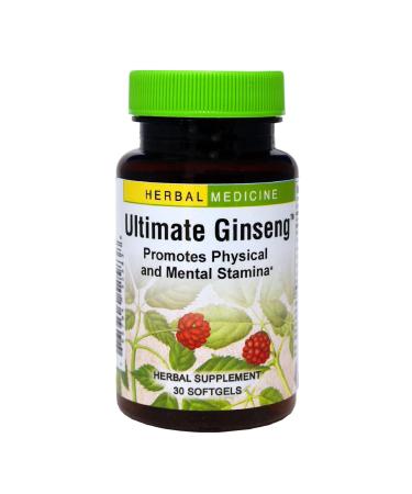 Herbs Etc. Ultimate Ginseng Softgels - Support Continuous Physical Activity - Aids Brain Health - Supports Daily Stamina for Physical & Intellectual Activity - Gluten-Free - 30 Softgels (30 Servings)