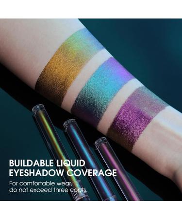 Buy Glitter Metallic Liquid Eyeshadow - Long Lasting Holographic Multichrome 3ml (L2201-A) | Fast International Shipping - Buy Online on GoSupps.com